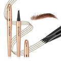 Microblading Eyebrow Pen with 4 Micro-Fork Tip Waterproof Medium Brown