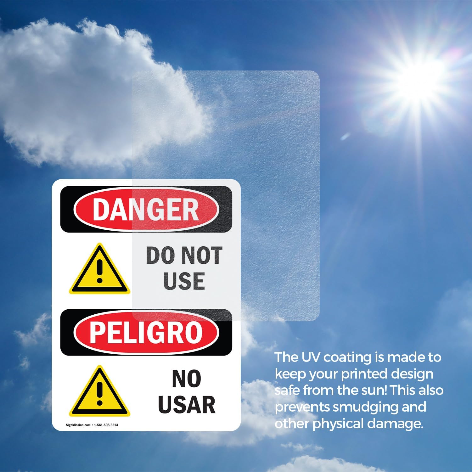 (2 Pack) Do Not Use OSHA Danger Sign 5 Inch X 3.5 Inch Vinyl Label Decal Sticker Weather Resistant, UV Protected for