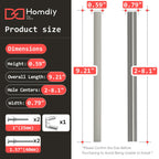 5 Pack Adjustable Brushed Nickel Cabinet Pulls 2" to 8.8" (51-224mm) Adjustable Hole Distance Drawer Pulls