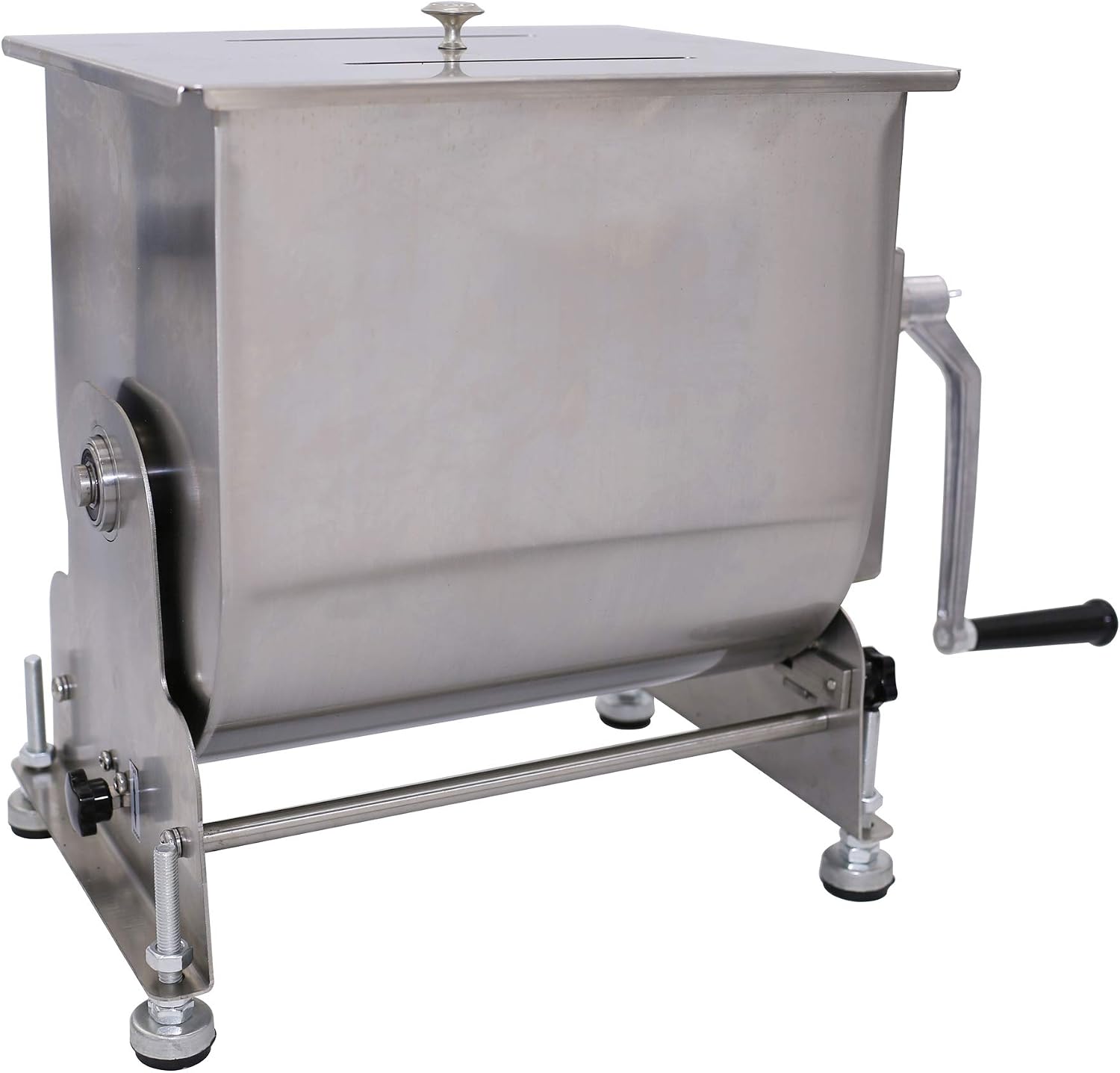 Commercial Stainless Steel 16.5-Pound/10-Liter Capacity Tilt Tank Manual Meat Mixers,(Mixing Maximum 16.5-Pound for