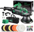 Dual Action Polisher Random Orbital Car Buffer 1100W | Automotive Paint Buffer Kit, 6 Variable Speeds DA Buffing Kits