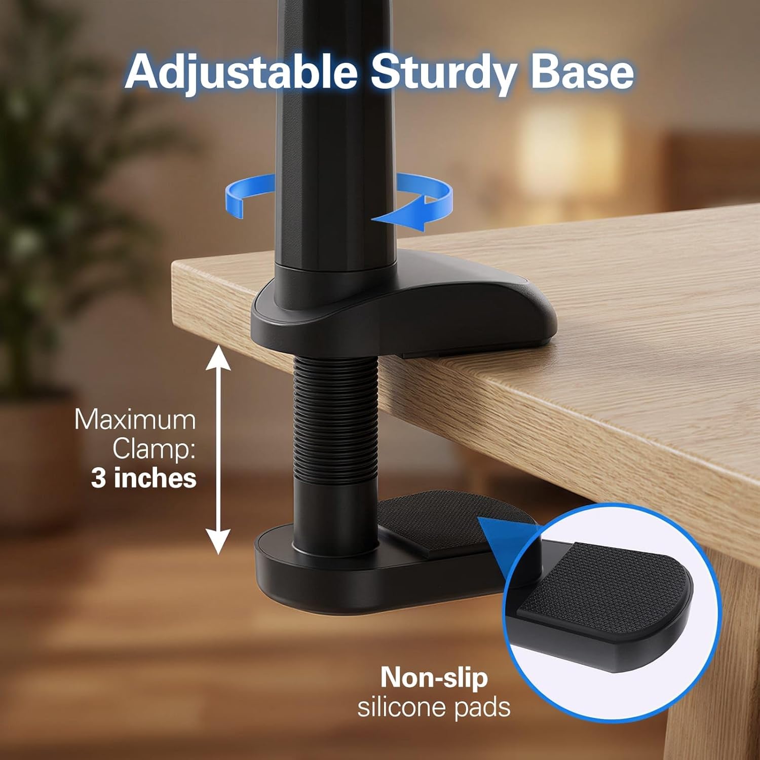 Gooseneck Phone Holder for Bed, Flexible Overhead Cell Phone Mount for Desk, Hands-Free Viewing Clamp Stand