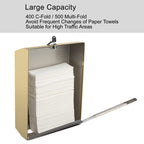 Paper Towel Dispenser, Commercial Stainless Steel, Gold