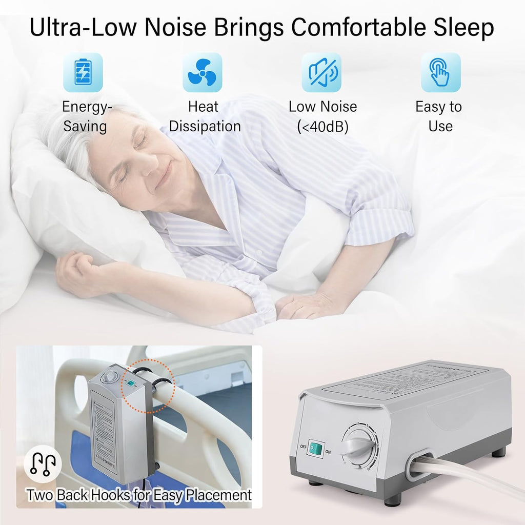 Alternating Pressure Mattress with Electric Quiet Pump, Pressure Sore Pad