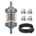 CocoMocart 1/4" Universal Fuel Filter Clear View 8mm Inline Replacement