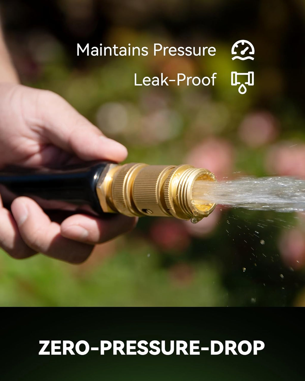 RainPoint Garden Hose Quick Connectors, Heavy Duty Solid Brass 3/4 Inch GHT, Universal Leak-Proof Fittings for Easy Water Hose Connection (2 Sets)