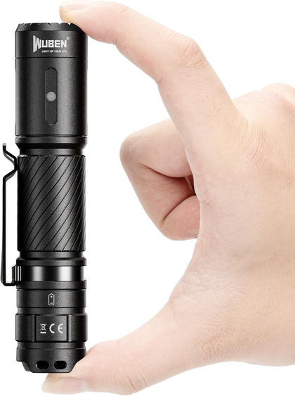 C3 Flashlight 1200 High Lumens 6 Modes Rechargeable Flashlights | Super Bright IP68 Tactical Flashlight for Camping