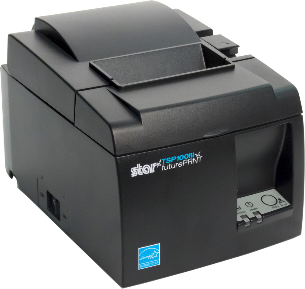 TSP143IIILAN Ethernet (LAN) Thermal Receipt Printer with Auto-Cutter and Internal Power Supply - Gray