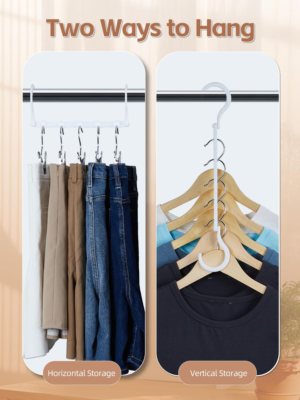 White Magic Space Saving Hangers, Premium Smart Hanger Organizer
