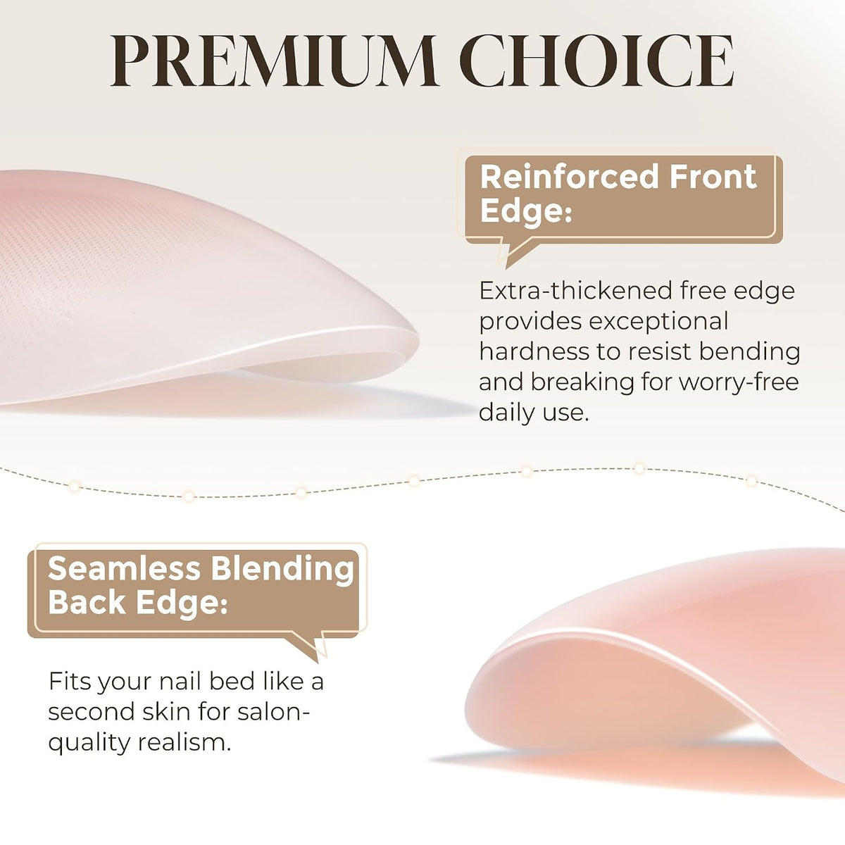 Press On Nails Short Almond: Ombre Soft Gel Press Ons Kit with Nail Tips Glue on Nails, 16 Sizes - 32 Reusable Fake