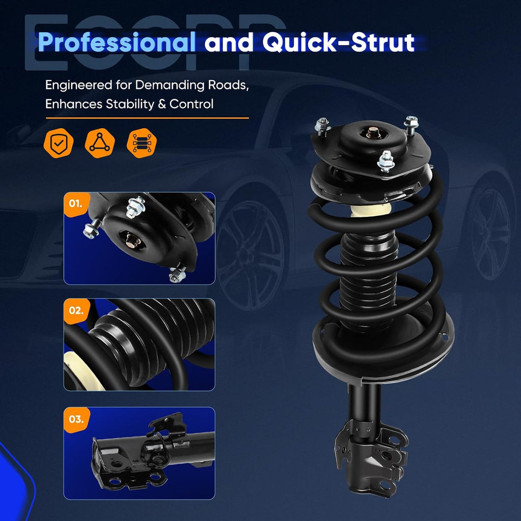 ECCPP Front Complete Struts Spring Assembly Fit for Toyota Camry 2007-2010