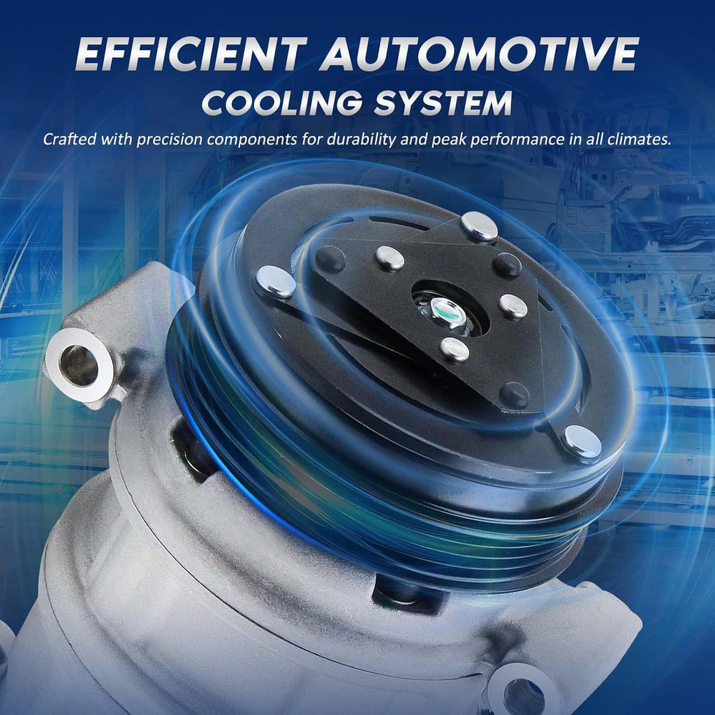 BDELI AC Compressor Fit for 2000-2013 Chevy Silverado Suburban 1500 2500