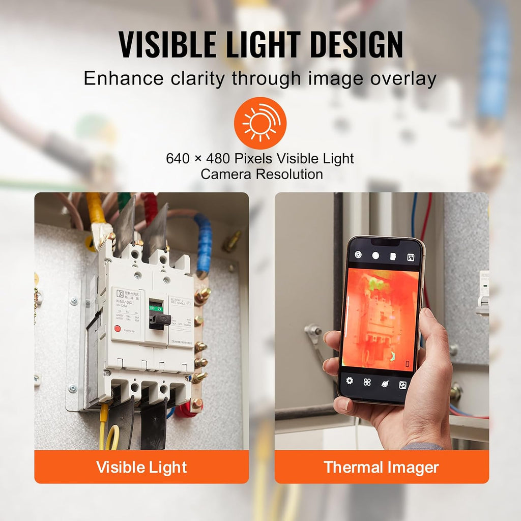 Thermal Imaging Camera for Android & iOS, 256 x 192 IR Resolution Wireless Infrared Thermal Imager with WiFi & Visual