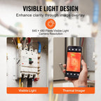 Thermal Imaging Camera for Android & iOS, 256 x 192 IR Resolution Wireless Infrared Thermal Imager with WiFi & Visual