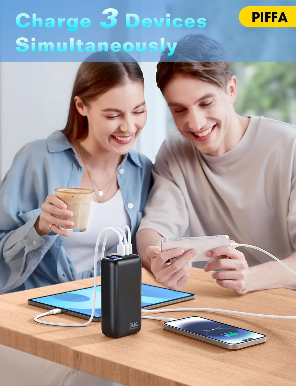 Portable Charger Power Bank - 50000mAh Battery Pack, 22.5W Fast Charging Powerbank,Travel Essential for Portable