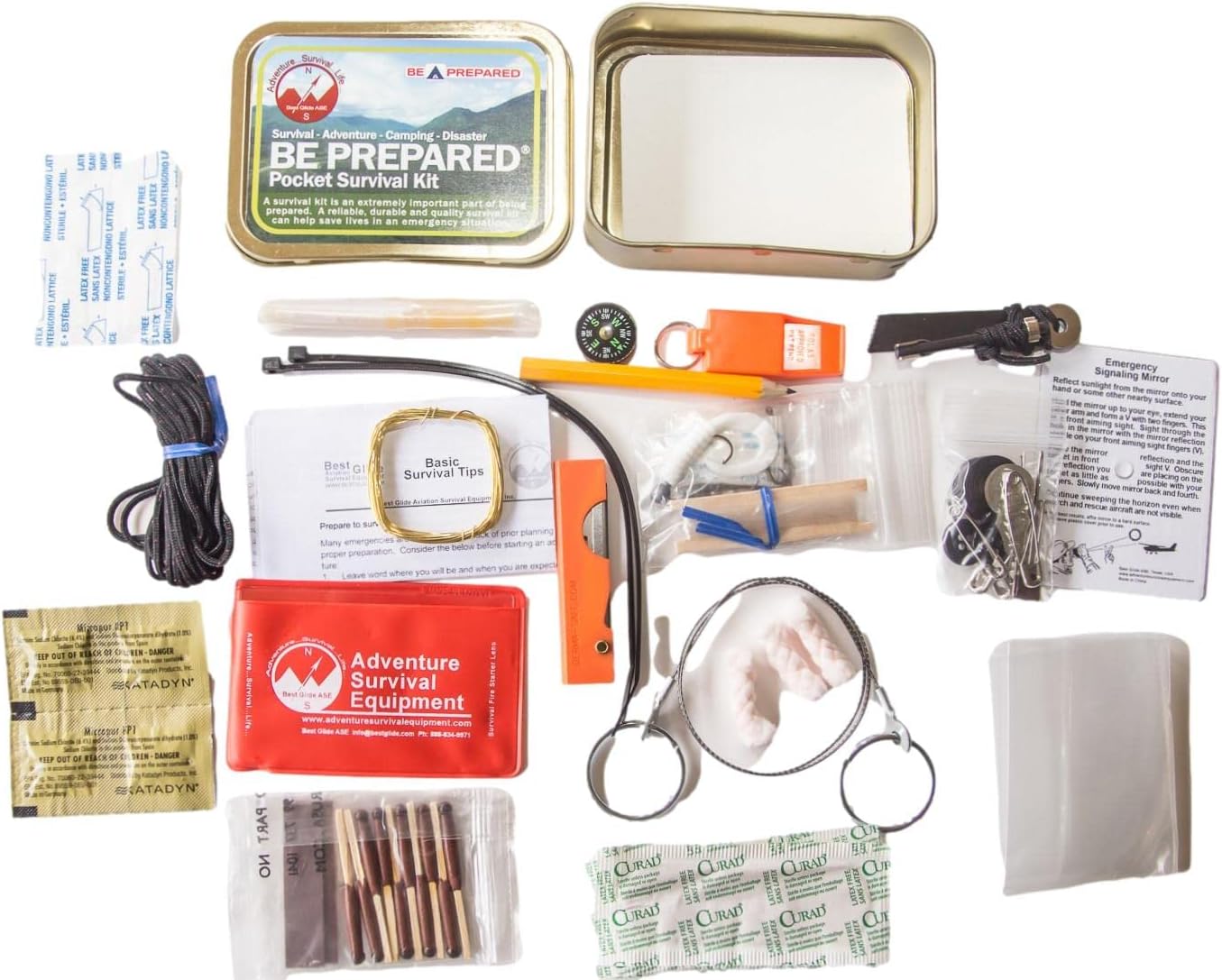 Be Prepared Pocket Survival Kit PSK Holder not Included