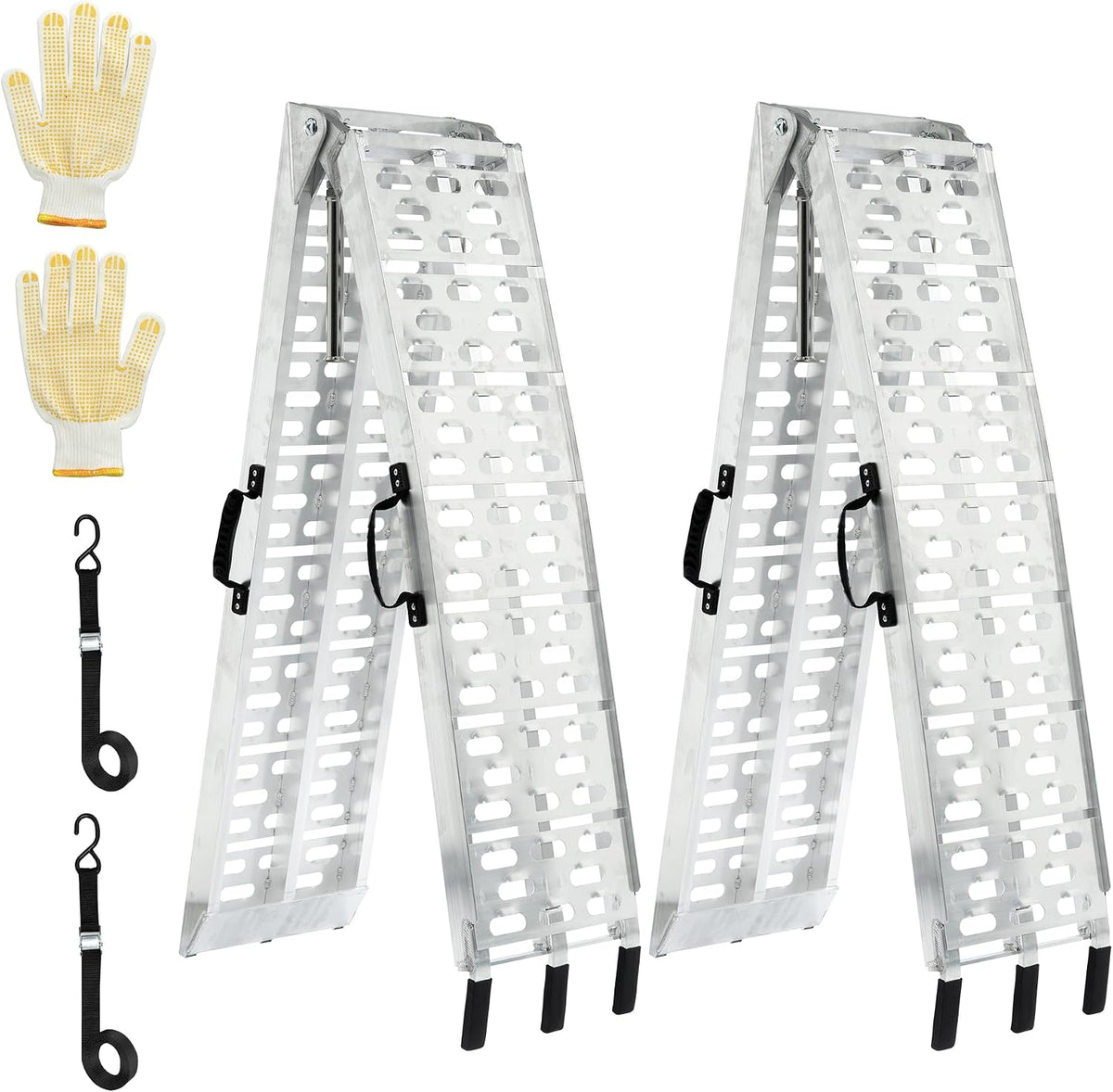 7.5 FT Aluminum Folding Loading Ramps, 3000lbs Capacity, 2PC Set