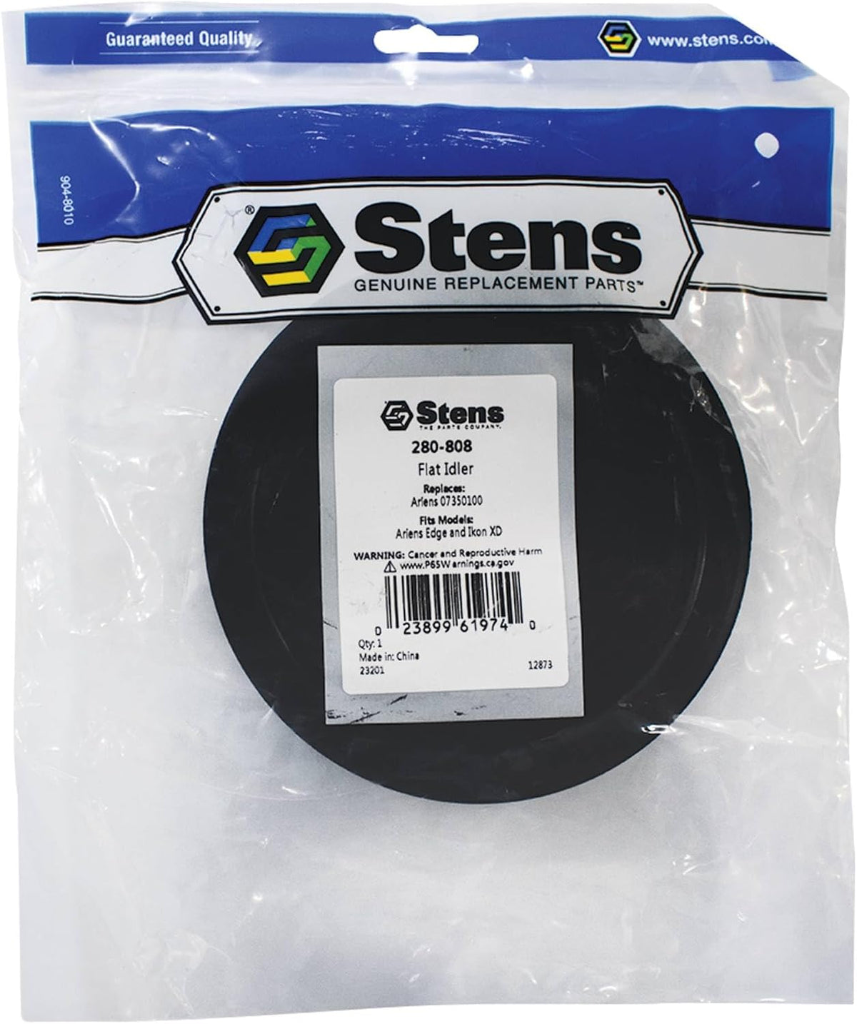 Stens 280-808 Flat Idler Compatible with/Replacement for Ariens Edge and Ikon XD, Gravely ZT X and ZT XL 07350100, 7350100 1 1/8" Height, 4 7/8" OD, Metal Material