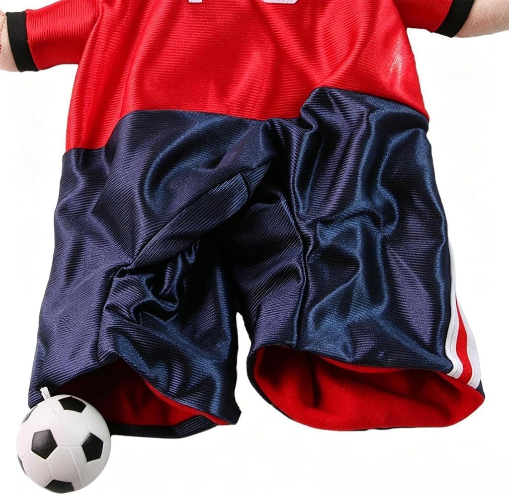 Soccer Player Dog Costume Adjustable Halloween Outfit-M