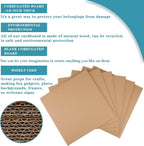 50 Pack Corrugated Cardboard Sheets, 3 mm Flat, 12 x 12 Inch, Brown