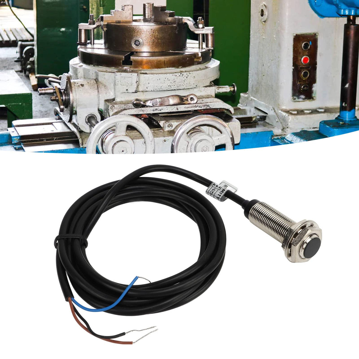 12mm Inductive Proximity Switch, PNP NO 3 Wire DC 6-36V, IP67 2mm Detection Distance for Automation Machinery