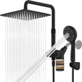 Upgraded Dual Shower Heads Combo, 10 inch Filtered Shower Head with Handheld, 3-Way Rain Shower Head with Filters, 7