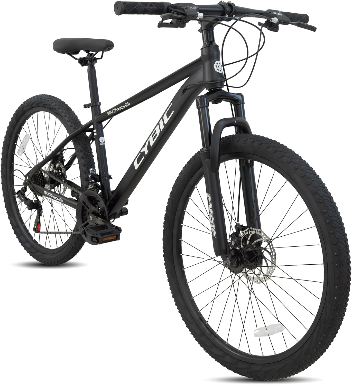 26 Inch Mountain Bike for Adults Men & Women, 21 Speed Hardtail Steel Frame MTB with Disc Brakes - Ideal for Trail