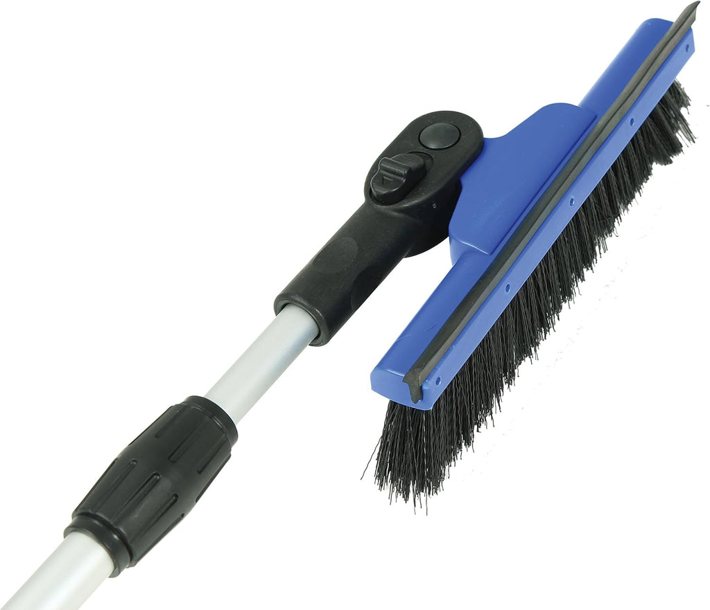 580-EP Mini Telescoping 35" Pivoting Dual Head with Squeegee and Integrated Ice Scraper (Colors May Vary)