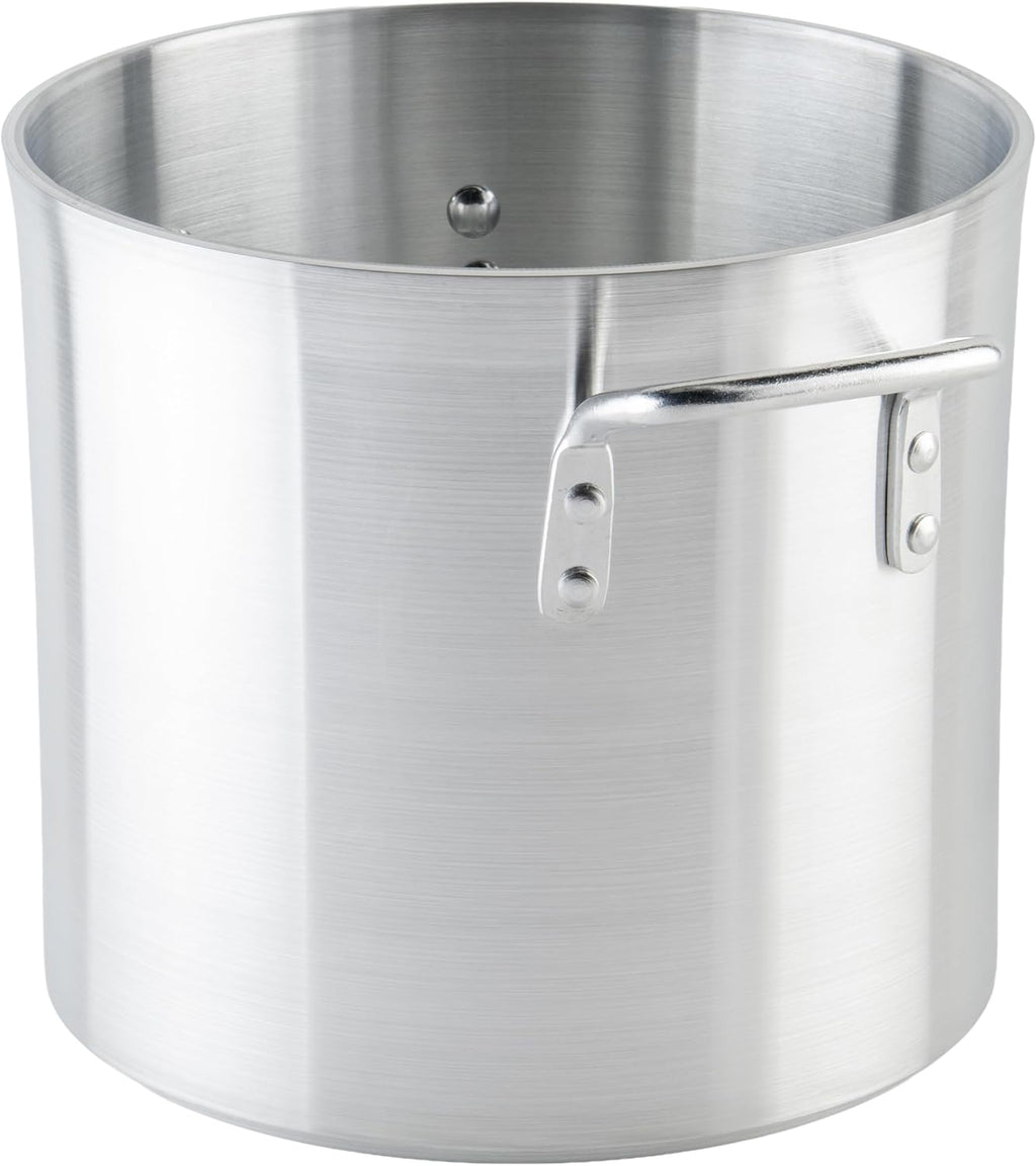 6.0mm Aluminum Stock Pot, 12-Quart | Heavy-duty, Riveted handles, Great for Stocks, Soups, Pasta and Batch Cooking
