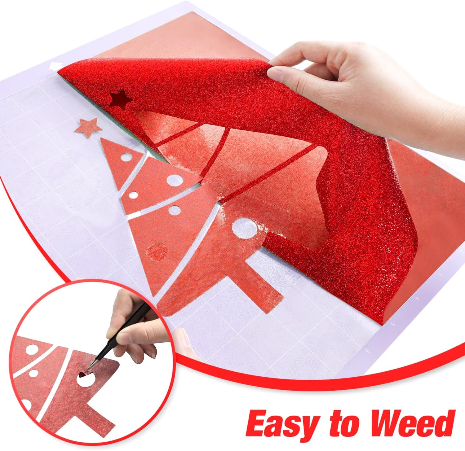 Red Glitter HTV Heat Transfer Vinyl Roll-12 x 10ft Red Glitter HTV Vinyl for T-Shirt Clothing Bags,Glitter Iron on