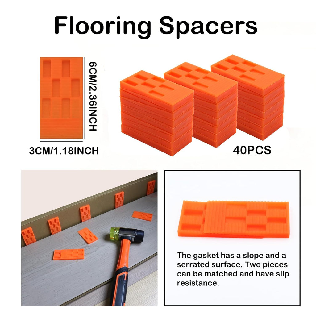 Laminate Wood Flooring Installation Kit, Vinyl/LVP Flooring Tools,Tapping Block with Handle,Pull Bar,Rubber