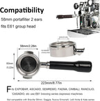 Bottomless Portafilter 58mm Compatible with E61 Group
