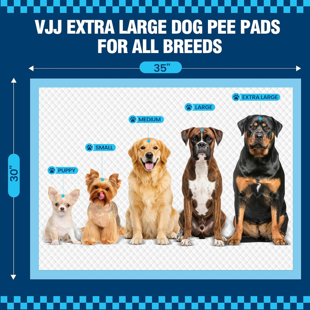 Puppy Pads XL 30"x35", 50 Count Pee Pads for Dogs Large for Doggie&Cats, Disposable Dog Pee Pads Extra Large, X-Large