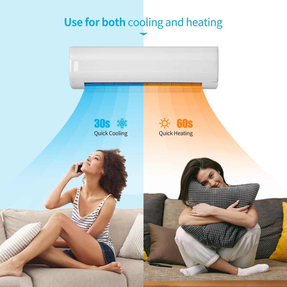9,000BTU Mini Split Air Conditioner with Pre-Charged Heat Pump