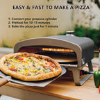 13" Propane Gas Pizza Oven with Automatic Rotating Stone, PS102