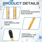 8 Pcs General Purpose Lab Thermometer, Glass, Total Immersion
