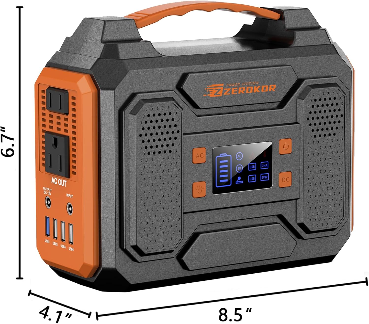 Portable Power Station with solar panel 60W,300W Solar Generator with Panels,100W Portable Power Bank 110v AC Outlet