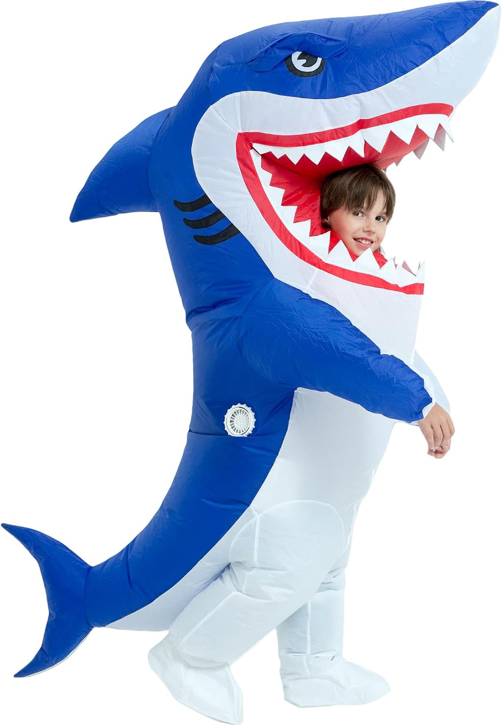 Halloween Inflatable Costume Kids,Blow Up Full Body Shark Suit Boys Girls