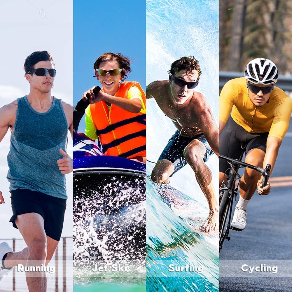 Polarized Sports Sunglasses for Men Women Youth Baseball Fishing Cycling Running Golf Motorcycle Tac Glasses UV400