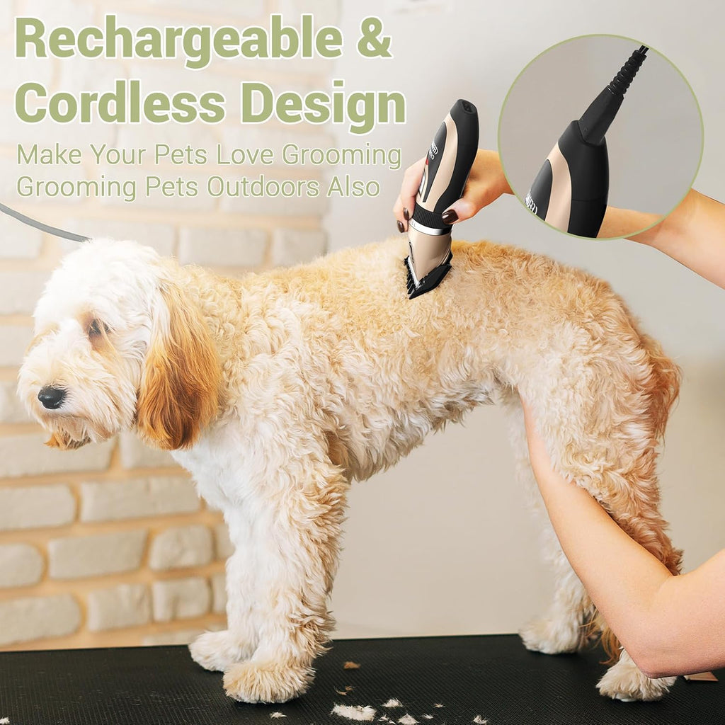 Dog Clippers Low Noise Pet Clippers Rechargeable Trimmer Cordless Grooming Tool Professional Dog Hair Trimmer with