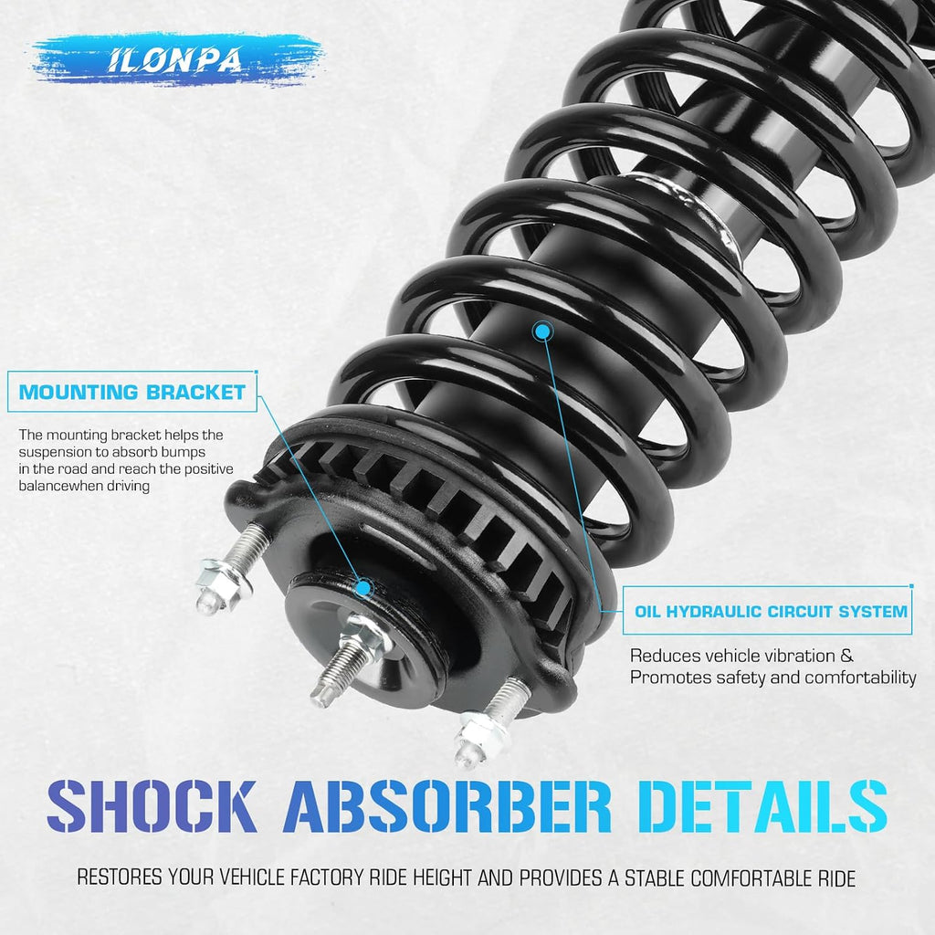 Front+Rear (4) Struts Shocks for 2002-2009 GMC Envoy/Chevy Trailblazer EXT