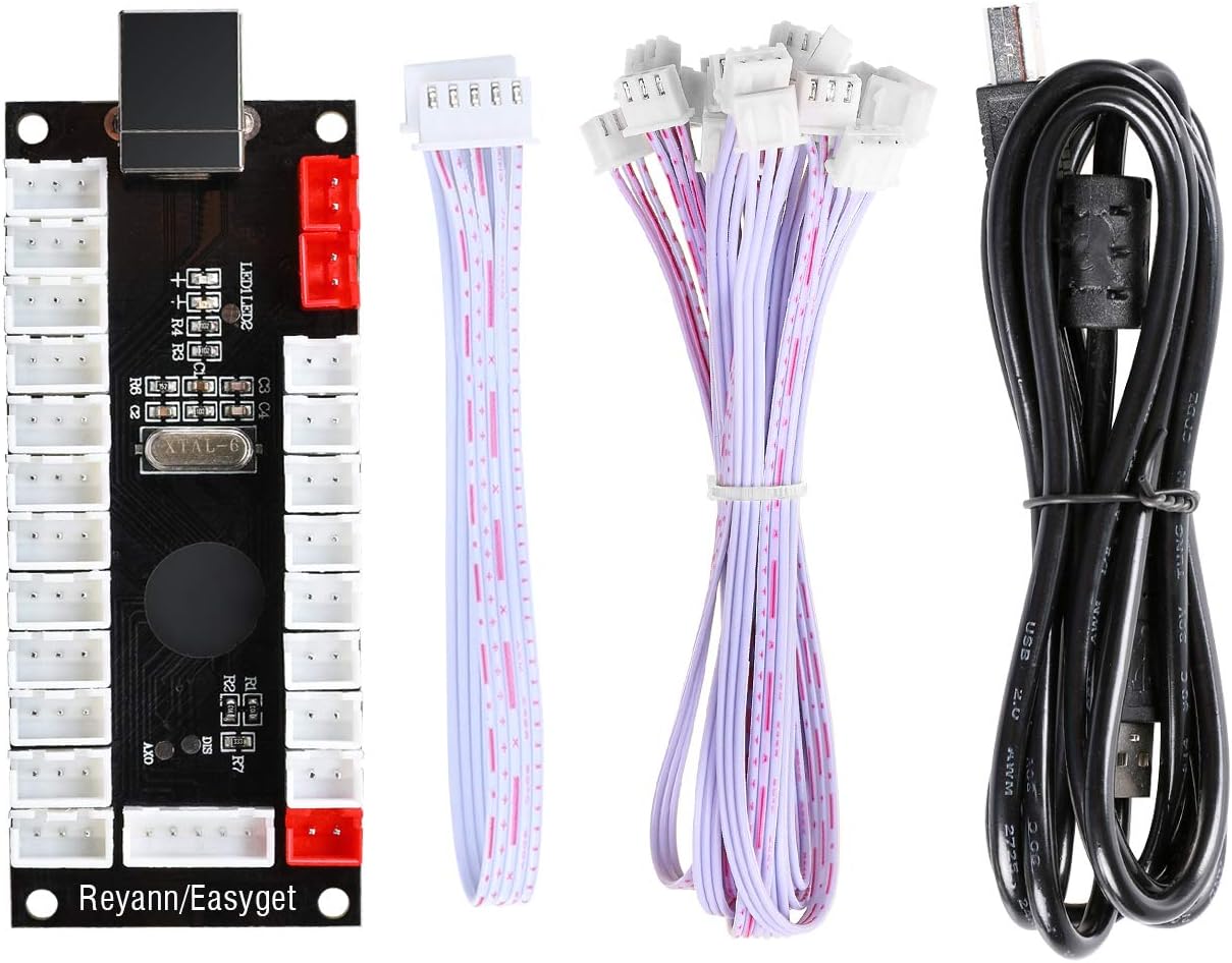 2-Player LED Arcade DIY Kit for USB MAME PC Game DIY & Raspberry Pi Retro Controller DIY Including 2X Arcade