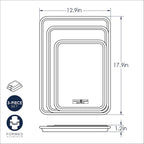 Naturals 3 Piece Set - USA Made Aluminum Commercial Quality Sheet Pan for Baking or Roasting, Encapsulated Galvanized