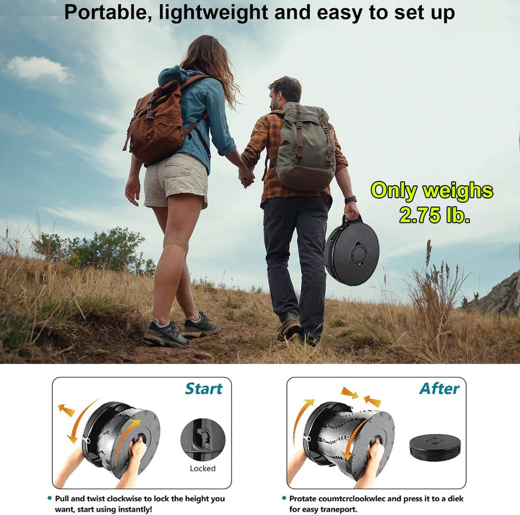 Retractable Camping Toilet with Female Urinal | Adjustable Height Portable Toilet for Adults and Kids | Portable