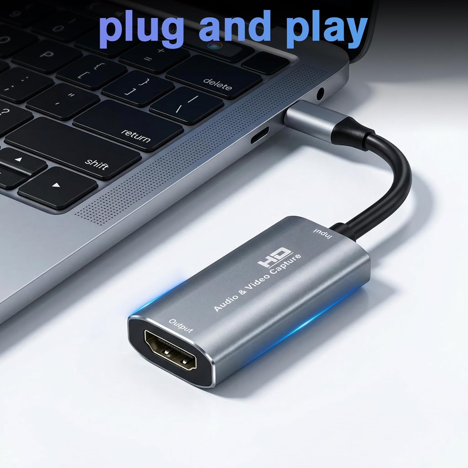Video Capture Card, 4K USB3.0 HDMI to USB C, 1080P60FPS HDMI Capture Card for Streaming, Gaming, Video Recording