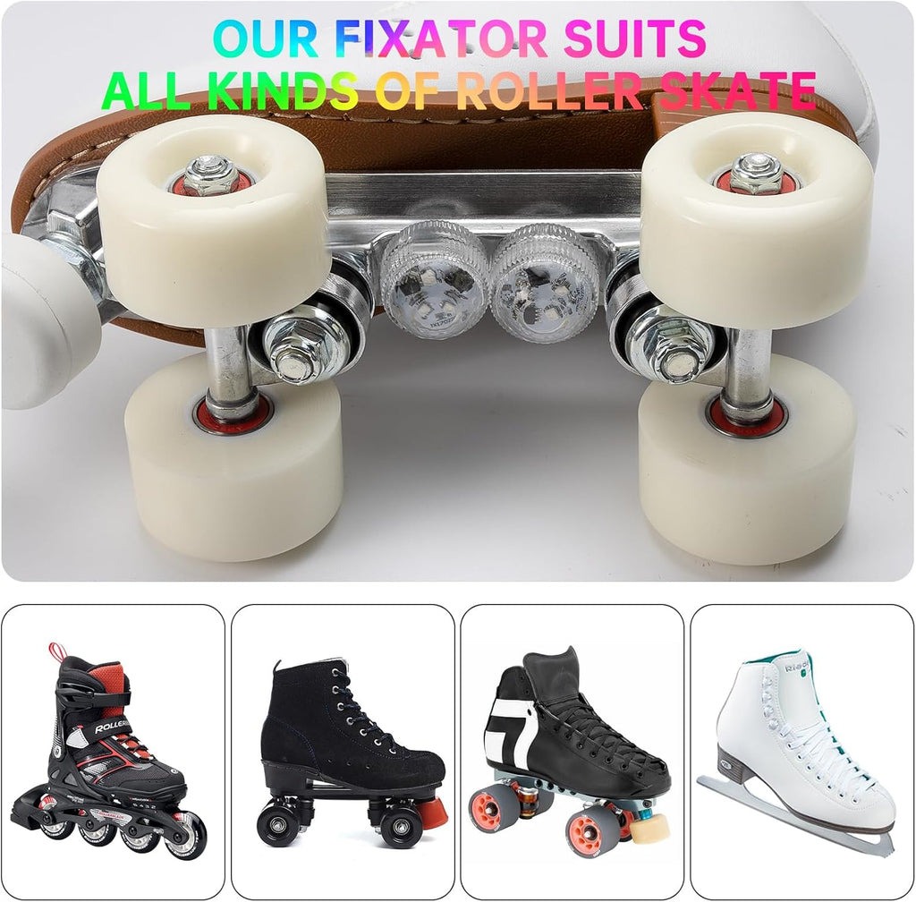Roller Skate Lights, LED Lights for Skates, Colorful Illuminating Accessories for Quad, Inline and Ice Skates, Ideal
