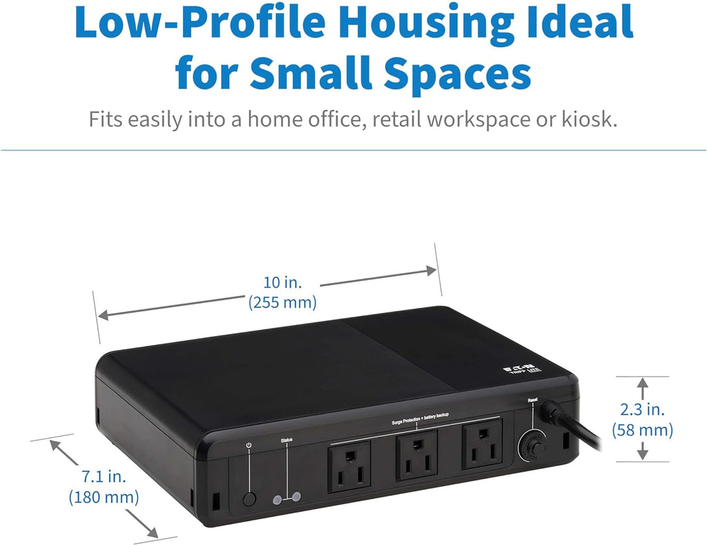 Eaton Tripp Lite BC350R 350VA Small UPS 210W Battery Backup Surge Protector