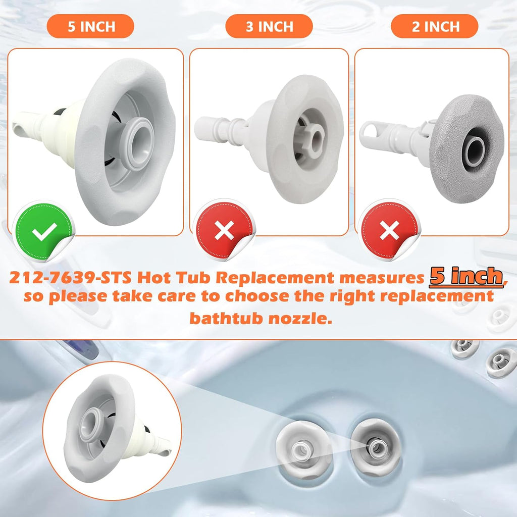 212-7639-STS Bathtub Hot Tub Jets Replacements