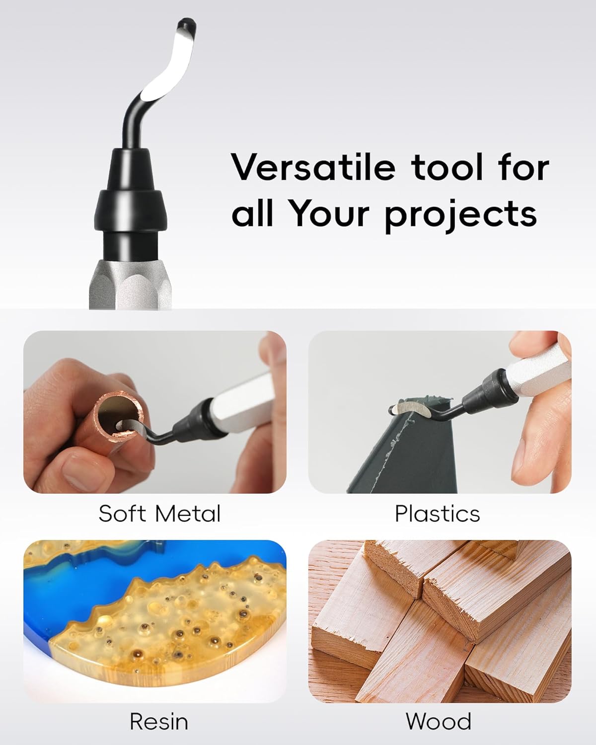 11-Blade HSS Deburring Tool for 3D Printing, Metal, Resin and Pipe
