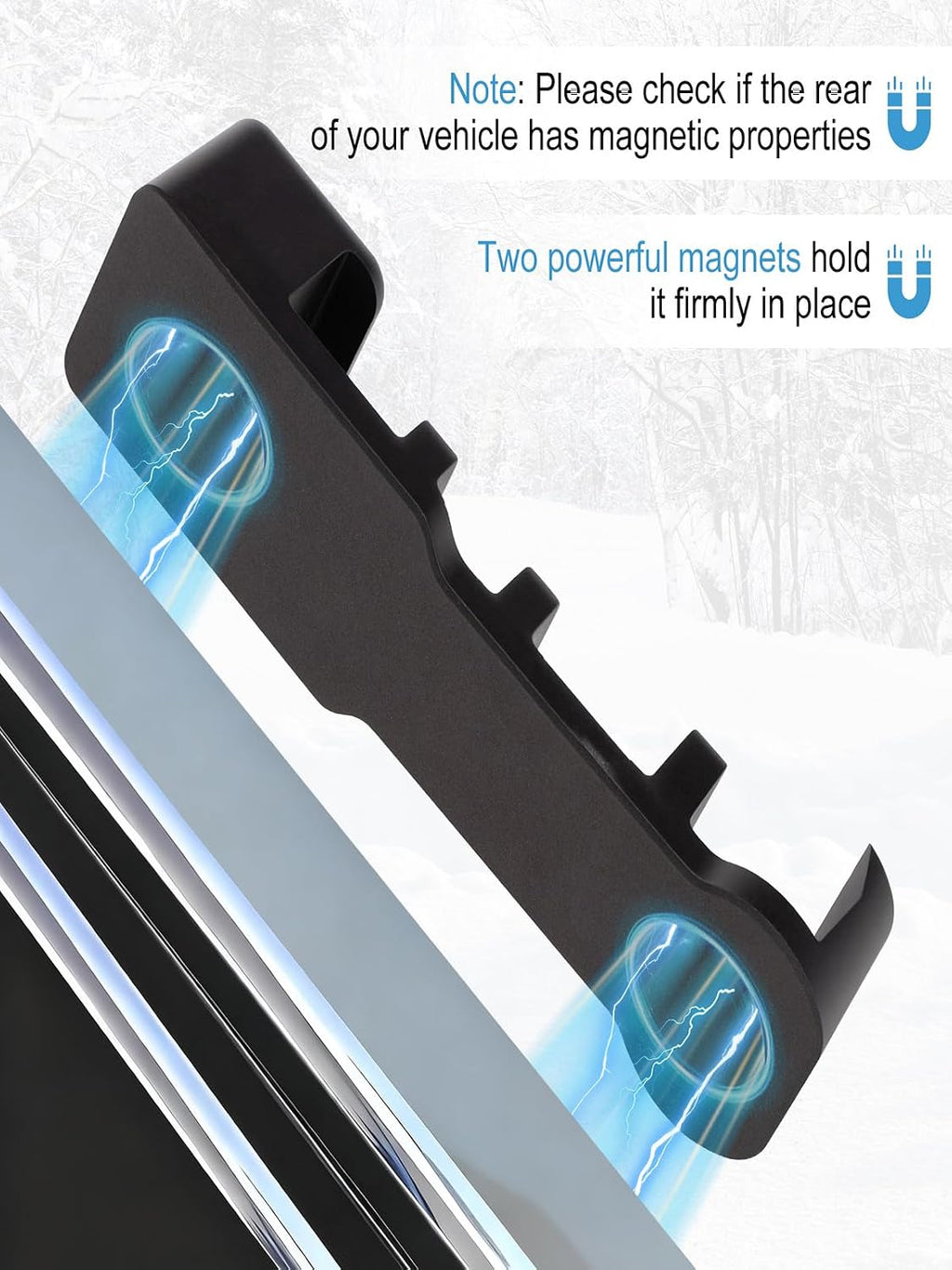 Magnetic Ski & Snowboard Car Holder - Safeguards Equipment, Keeps Skis & Boards Upright, Protects Vehicle Paintwork